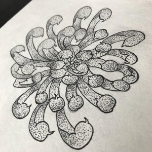 做理疗师的刘先生彼岸花纹身手稿