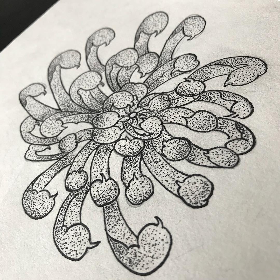 做理疗师的刘先生彼岸花纹身手稿